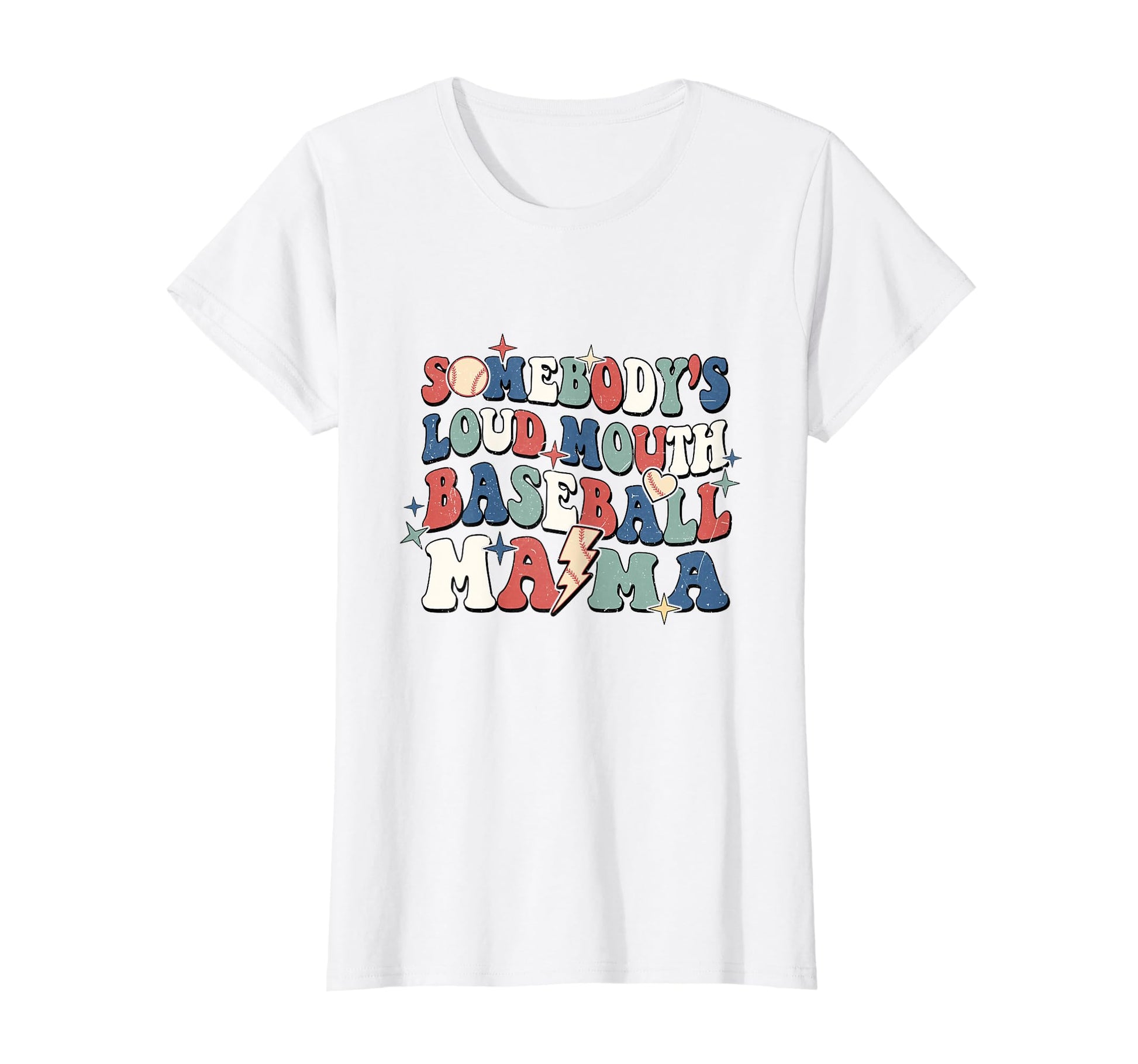 Baseball Mom Proud Moms T-Shirt - Custom Art Print Men Women - T-Shirt, Sweatshirt, Hoodie