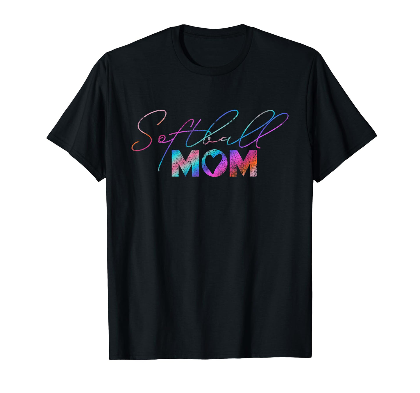 Mothers Day Rainbow Softball Mom T-Shirt - Streetwear Style Men Women - T-Shirt, Sweatshirt, Hoodie