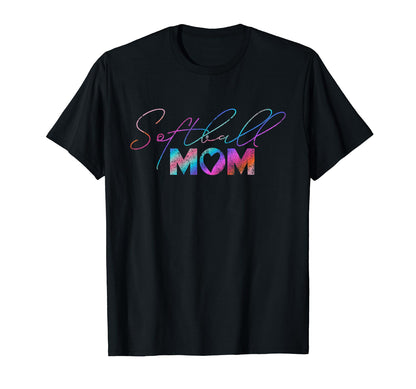 Mothers Day Rainbow Softball Mom T-Shirt - Streetwear Style Men Women - T-Shirt, Sweatshirt, Hoodie