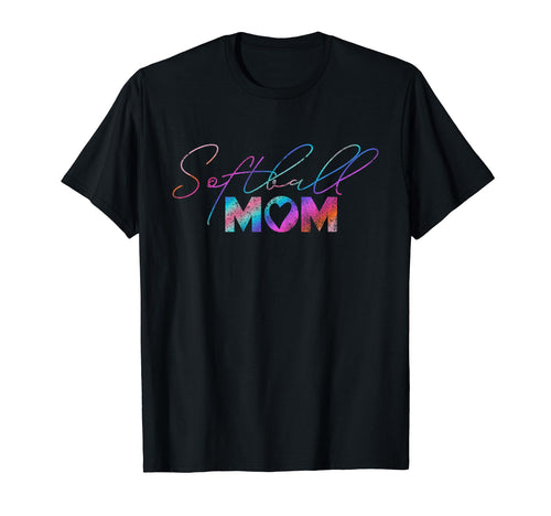 Mothers Day Rainbow Softball Mom T-Shirt - Streetwear Style Men Women - T-Shirt, Sweatshirt, Hoodie