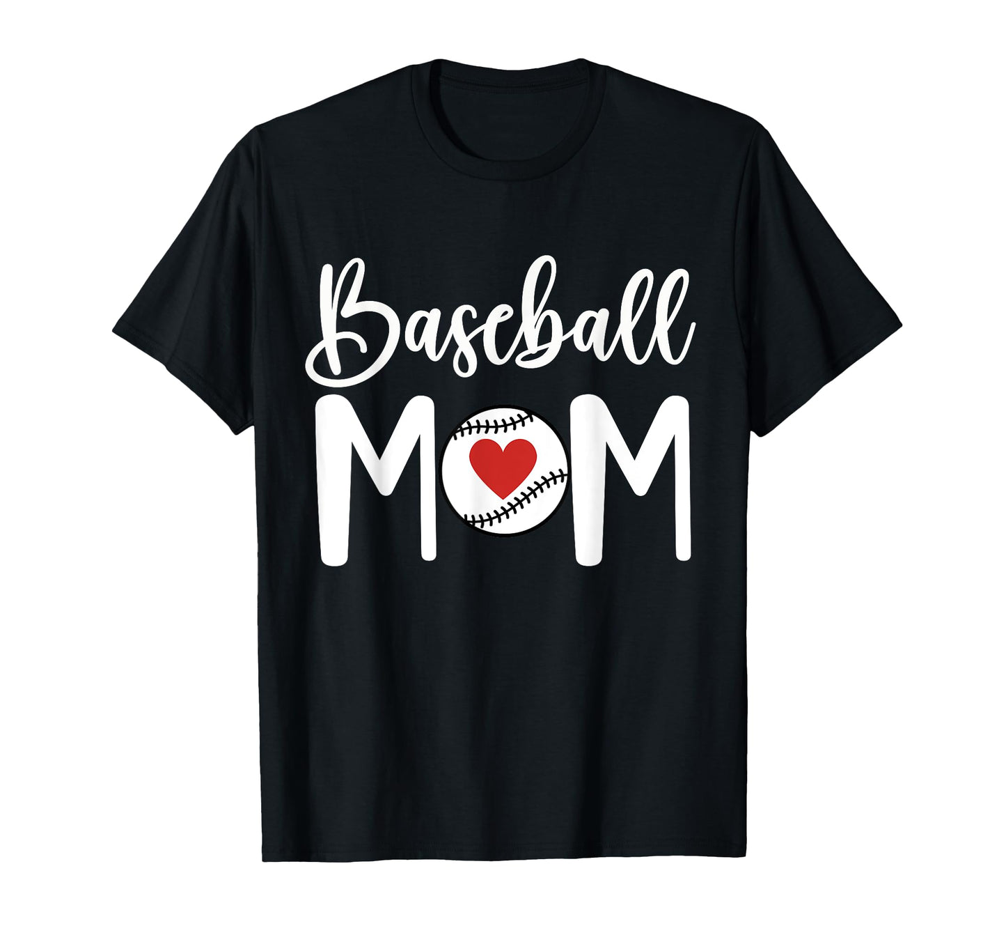 Baseball Mom Baseball Heart Game Day T-Shirt - Minimalist Print Unisex - T-Shirt, Sweatshirt, Hoodie