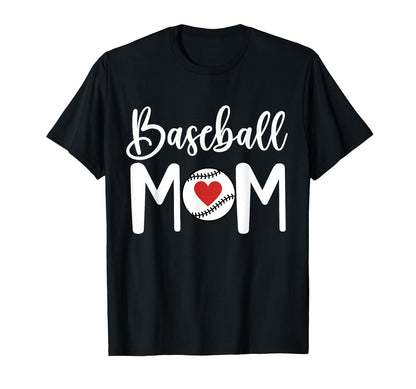 Baseball Mom Baseball Heart Game Day T-Shirt - Minimalist Print Unisex - T-Shirt, Sweatshirt, Hoodie