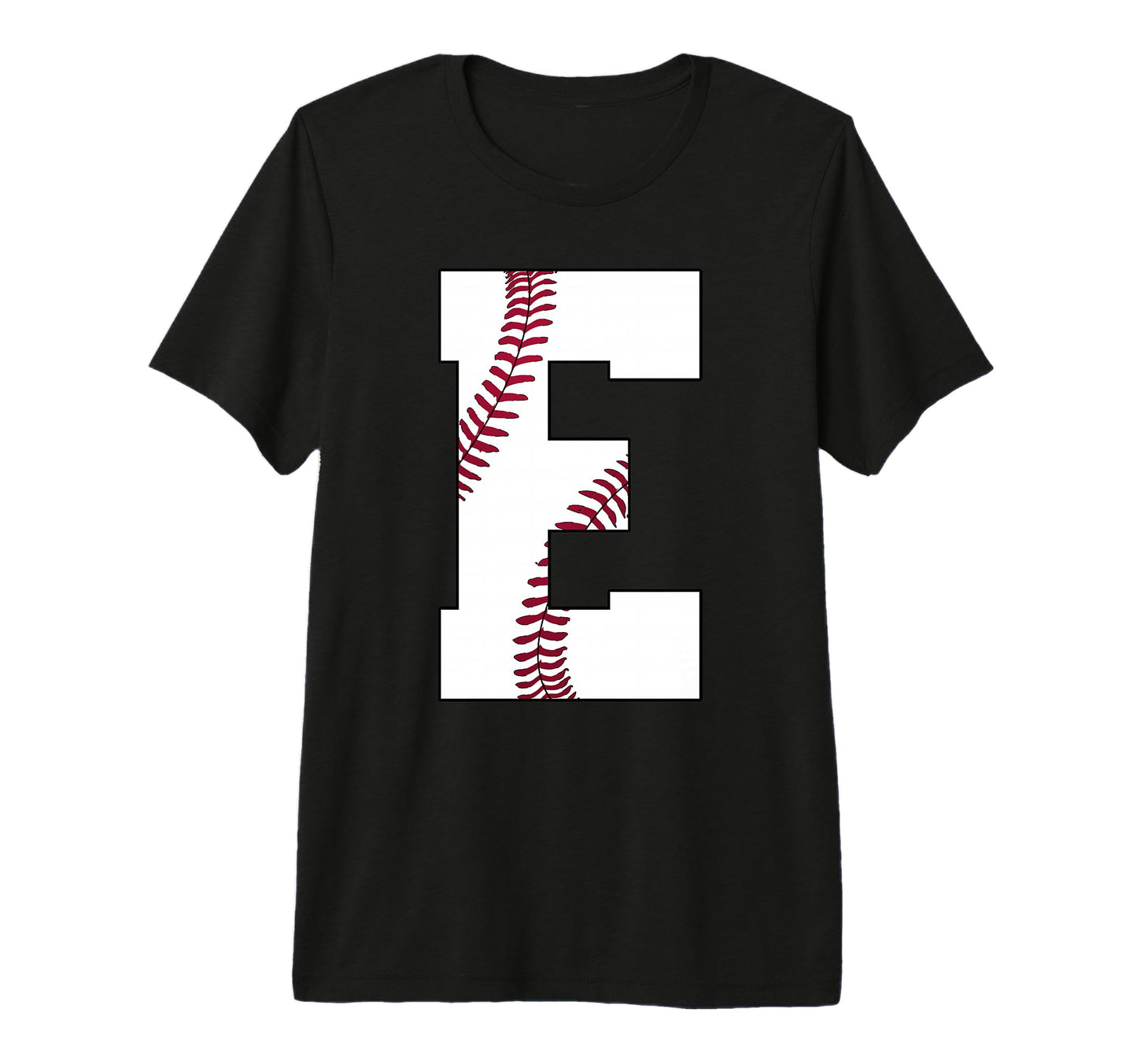 E Baseball Initial Personalized T-Shirt - Streetwear Style Men Women - T-Shirt, Sweatshirt, Hoodie