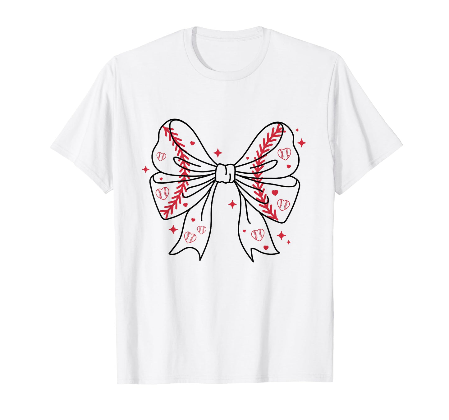 Bow Coquette Ribbon American Baseball T-Shirt - Streetwear Style Unisex - T-Shirt, Sweatshirt, Hoodie