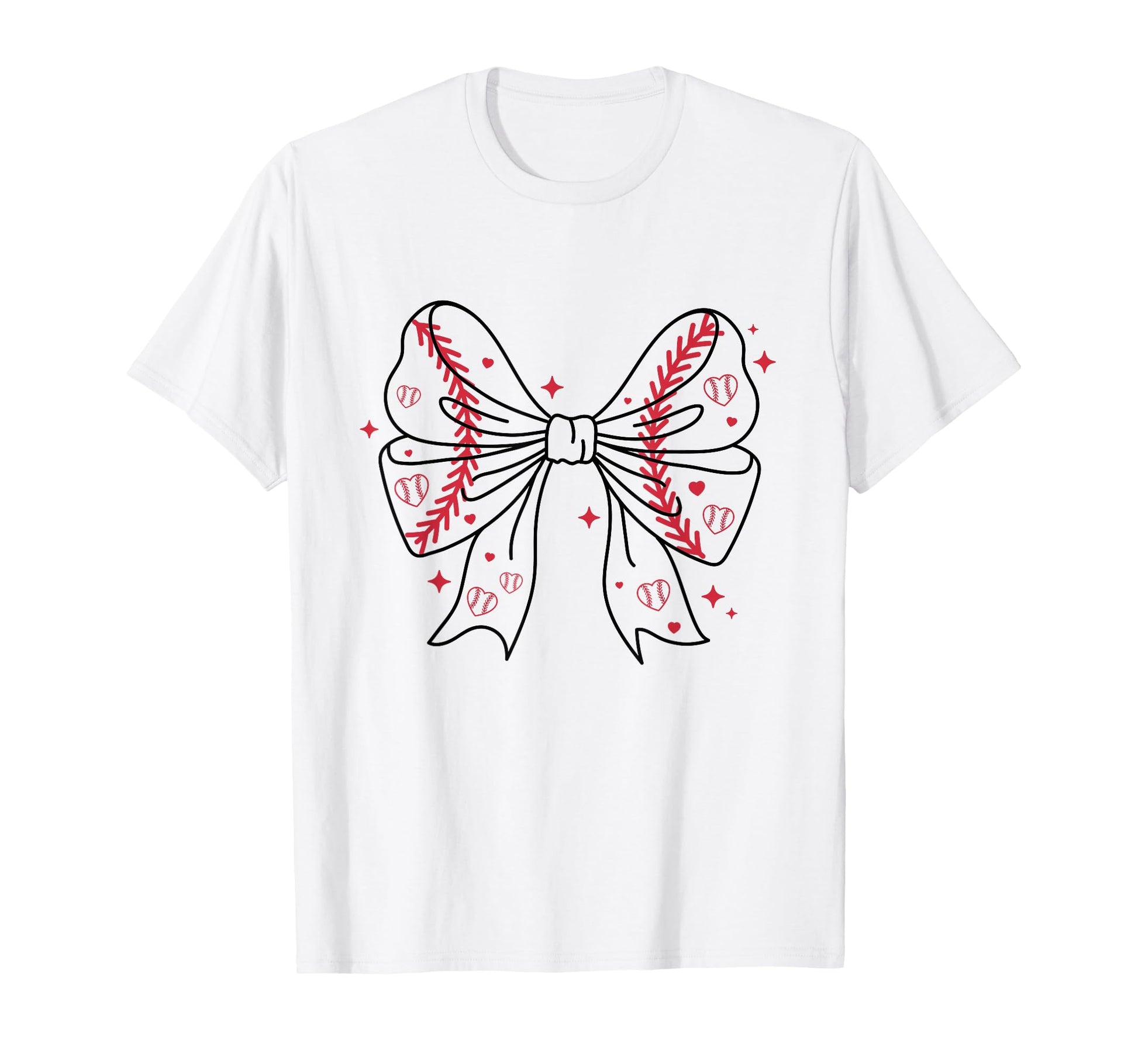 Bow Coquette Ribbon American Baseball T-Shirt - Streetwear Style Unisex - T-Shirt, Sweatshirt, Hoodie