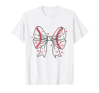 Bow Coquette Ribbon American Baseball T-Shirt - Streetwear Style Unisex - T-Shirt, Sweatshirt, Hoodie
