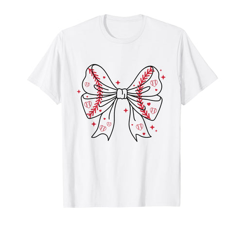 Bow Coquette Ribbon American Baseball T-Shirt - Streetwear Style Unisex - T-Shirt, Sweatshirt, Hoodie