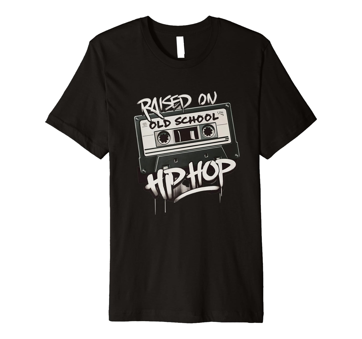 Raised Old School Hip Hop Cassette T-Shirt - Streetwear Style for Adults - T-Shirt, Sweatshirt, Hoodie