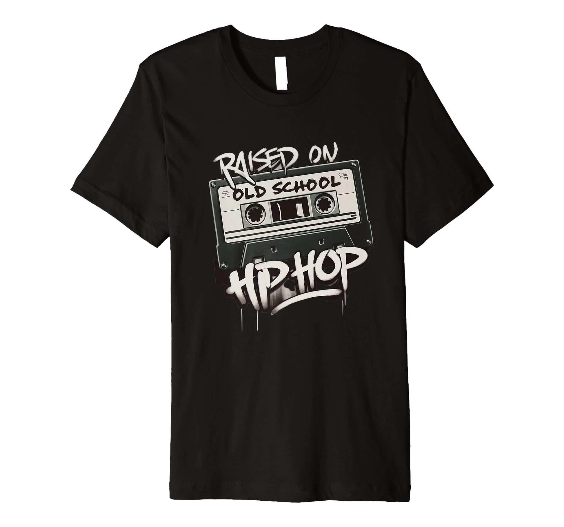 Raised Old School Hip Hop Cassette T-Shirt - Streetwear Style for Adults - T-Shirt, Sweatshirt, Hoodie