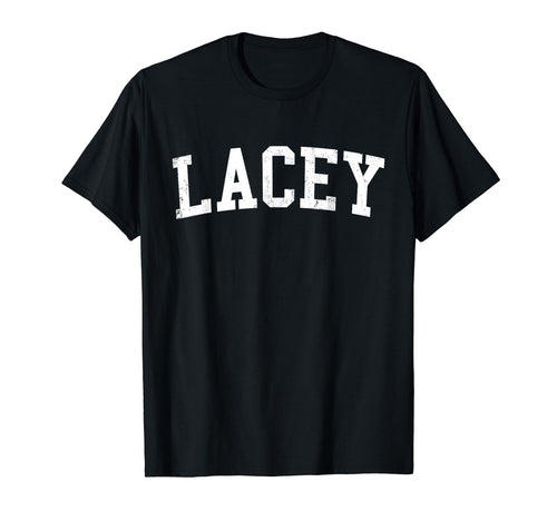 Lacey Wa Distressed White Varsity T-Shirt - Trendy Graphic Unisex - T-Shirt, Sweatshirt, Hoodie