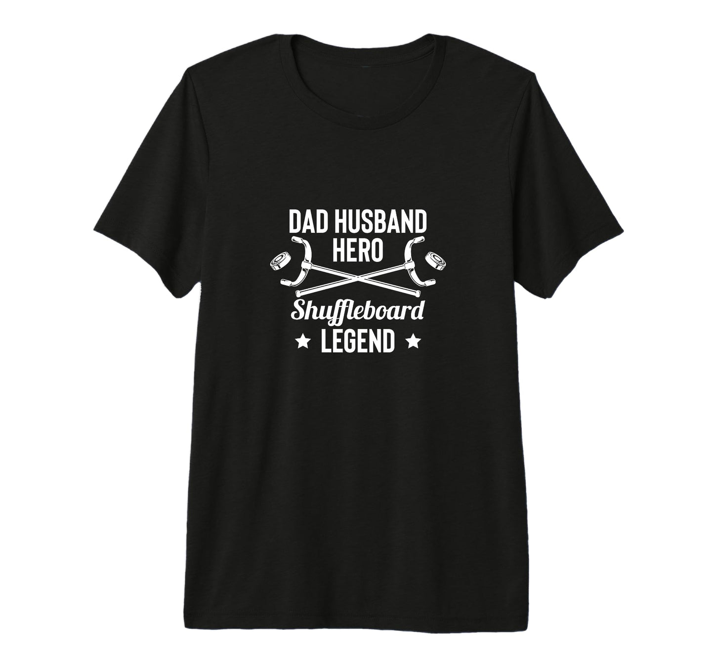 Mens Dad Husband Hero Shuffleboard T-Shirt - Fun Novelty Design Men Women - T-Shirt, Sweatshirt, Hoodie