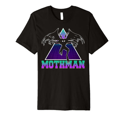 Vaporwave Aesthetic Mothman T-Shirt - Novelty Apparel for Adults - T-Shirt, Sweatshirt, Hoodie