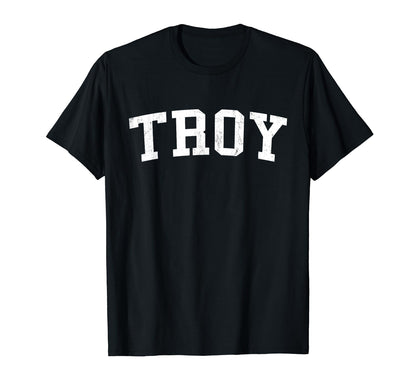Troy Al Distressed White Varsity T-Shirt - Streetwear Style for Adults - T-Shirt, Sweatshirt, Hoodie