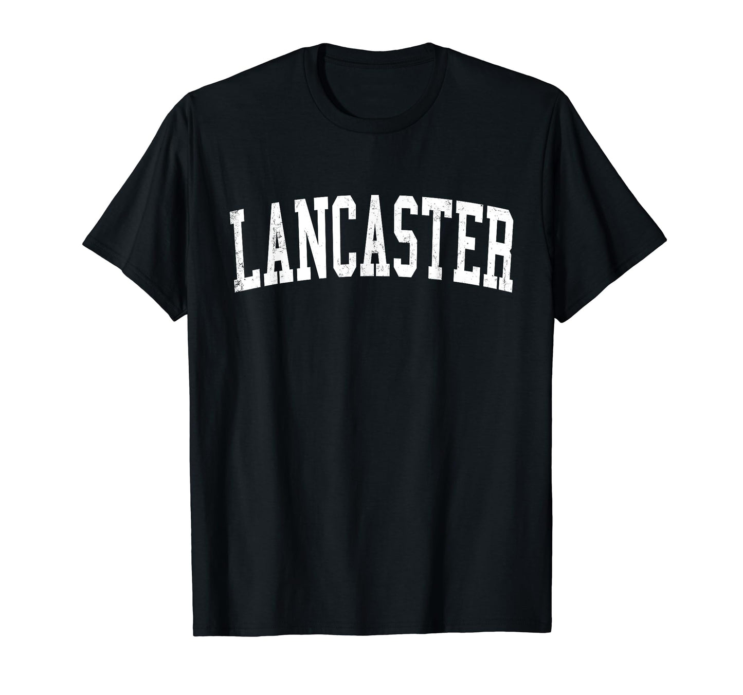 Lancaster Tx Distressed White Varsity T-Shirt - Minimalist Print Men Women - T-Shirt, Sweatshirt, Hoodie