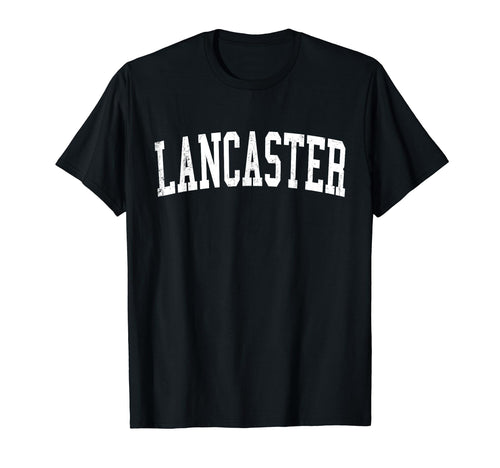 Lancaster Tx Distressed White Varsity T-Shirt - Minimalist Print Men Women - T-Shirt, Sweatshirt, Hoodie