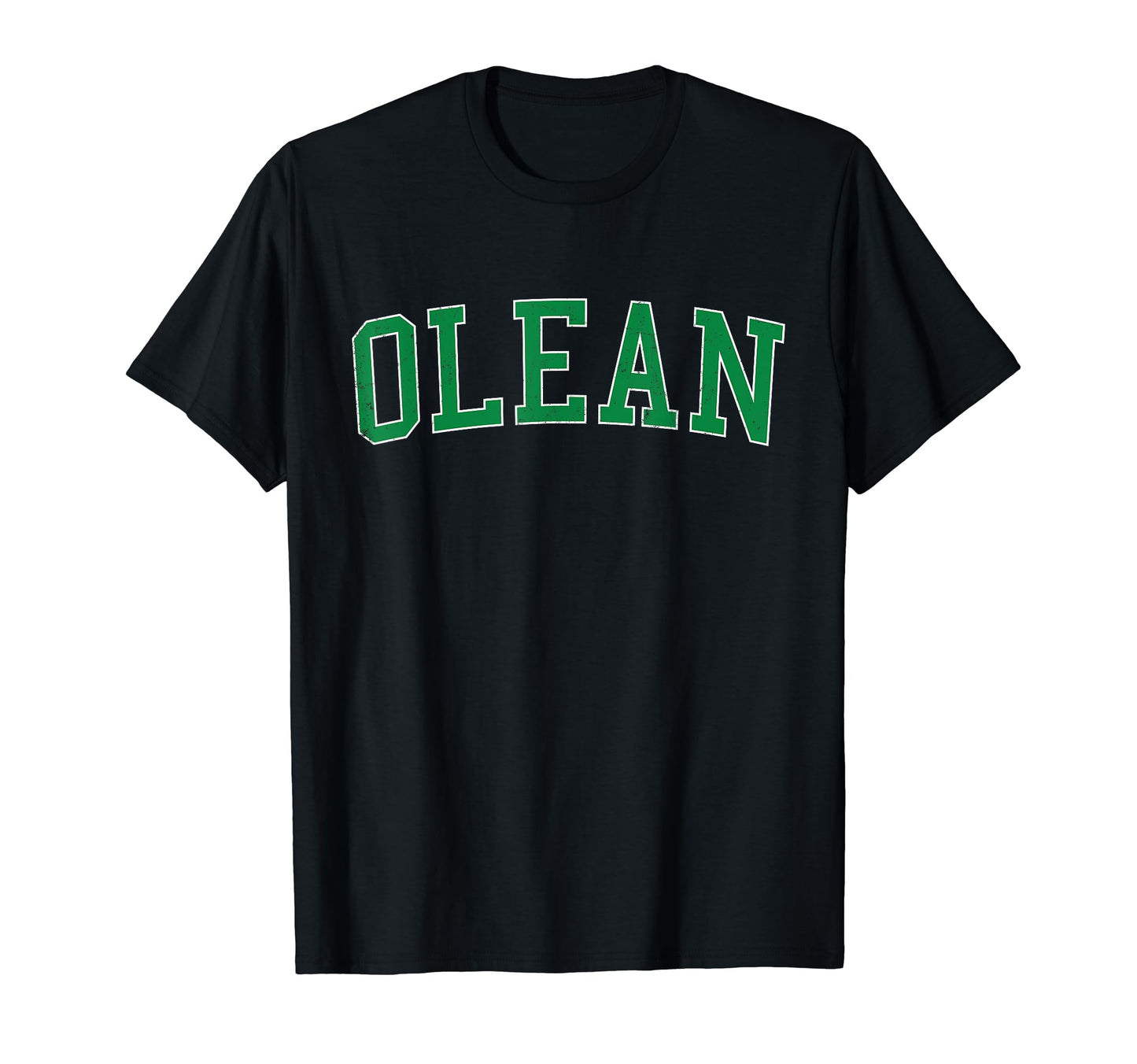 Olean Ny Distressed Green Varsity T-Shirt - Casual Everyday Wear Unisex - T-Shirt, Sweatshirt, Hoodie