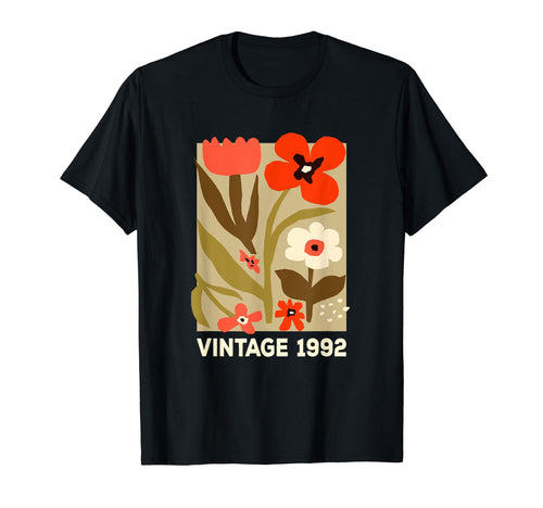 1992 Boho Floral Flower 32Nd Birthday T-Shirt - Novelty Apparel for Adults - T-Shirt, Sweatshirt, Hoodie