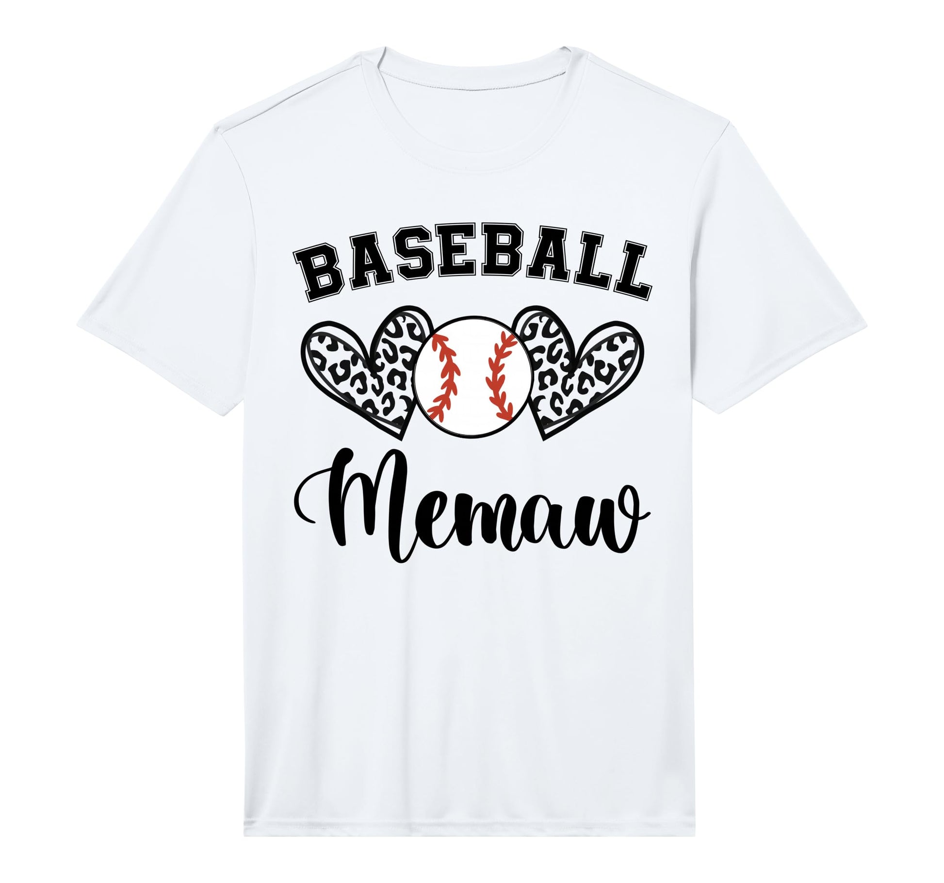 Mens Baseball Memaw Leopard Funny T-Shirt - Trendy Graphic for Adults - T-Shirt, Sweatshirt, Hoodie