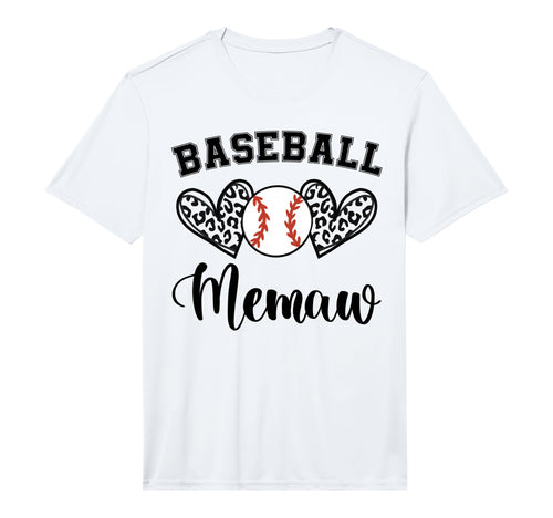 Mens Baseball Memaw Leopard Funny T-Shirt - Trendy Graphic for Adults - T-Shirt, Sweatshirt, Hoodie