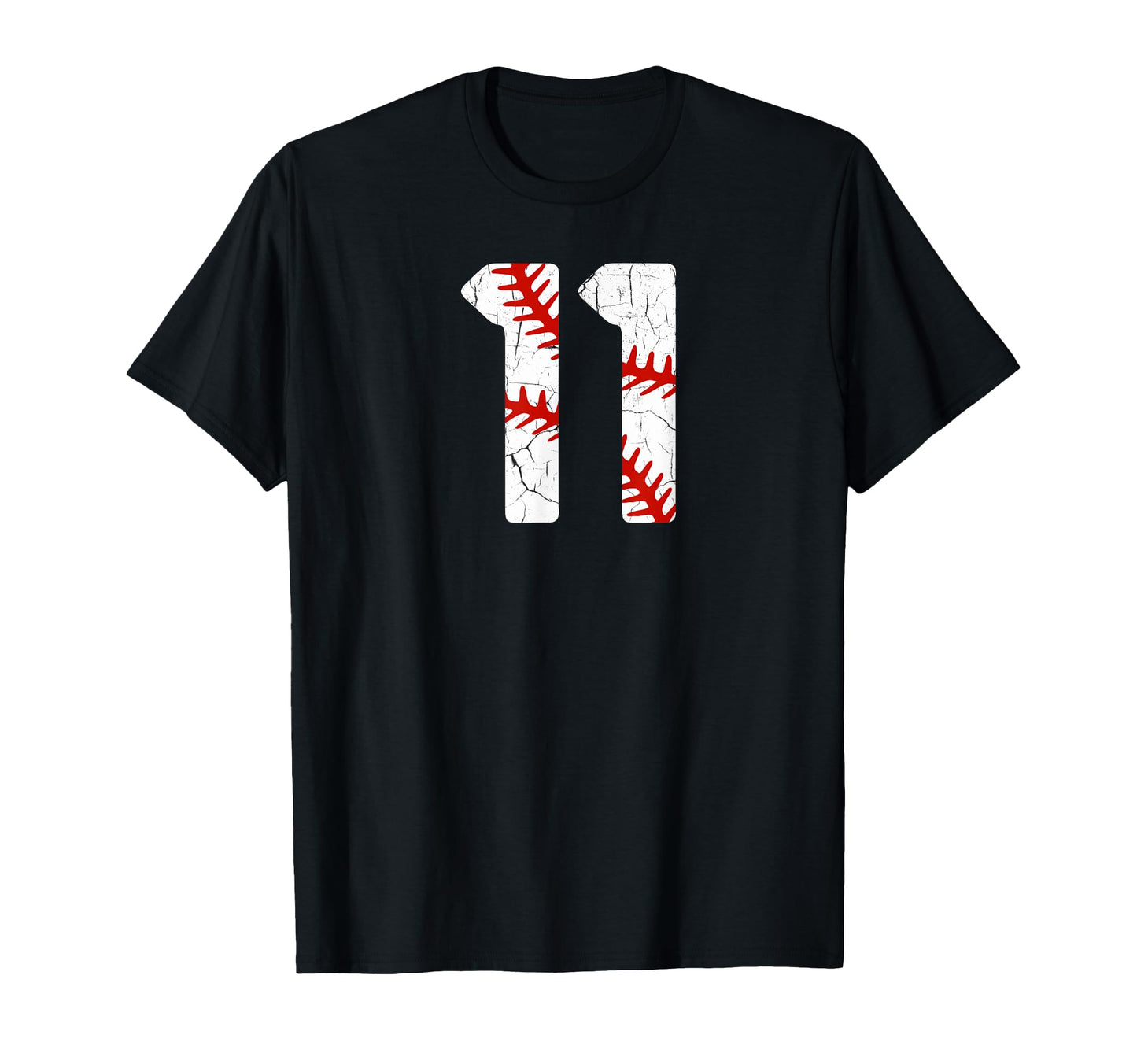 Baseball Player Jersey Number 11 11 T-Shirt - Minimalist Print for Adults - T-Shirt, Sweatshirt, Hoodie