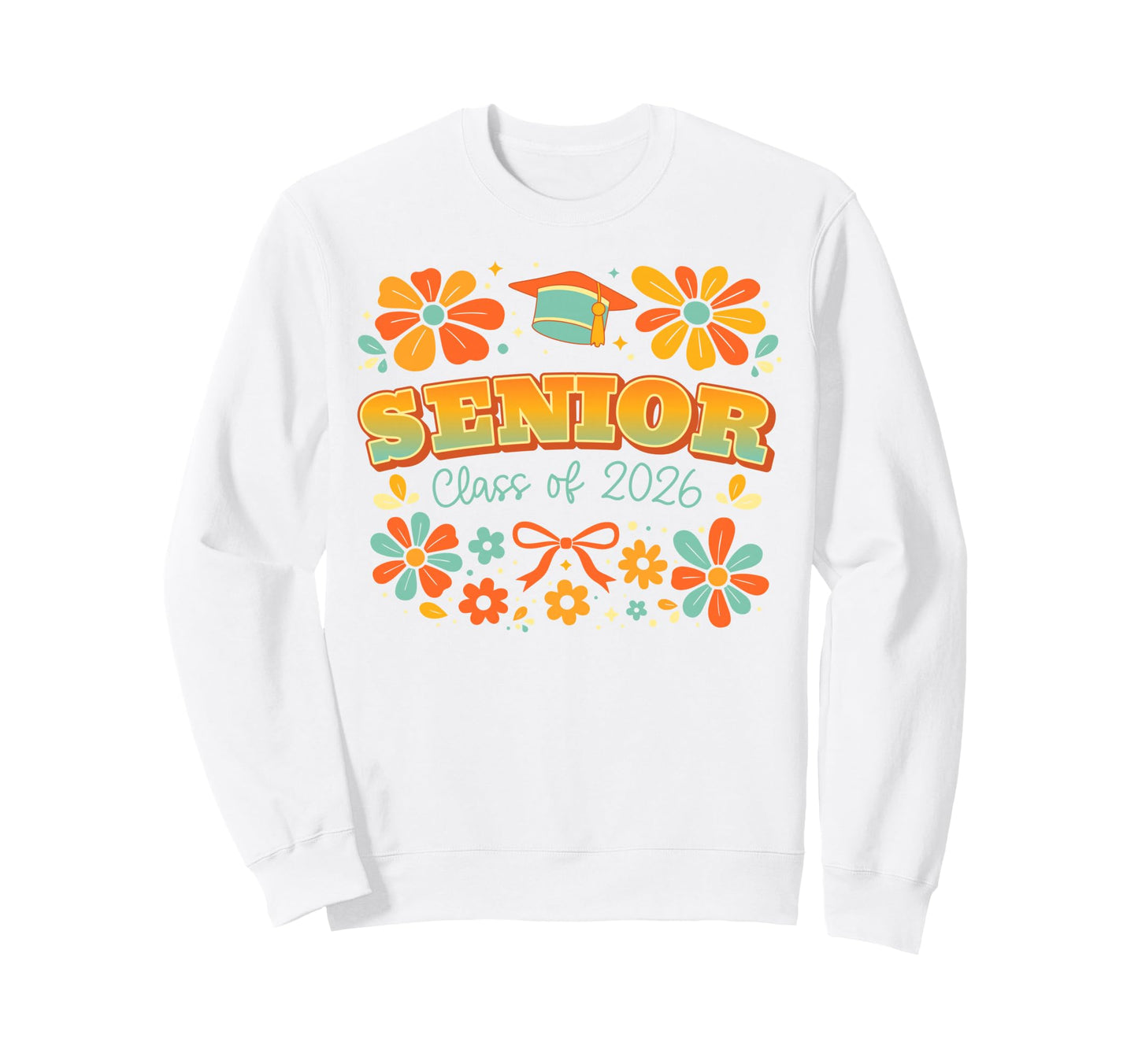 Senior Year Class 2026 Groovy Sweatshirt - Aesthetic Graphic Unisex - T-Shirt, Sweatshirt, Hoodie