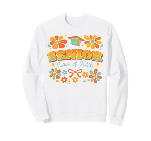 Senior Year Class 2026 Groovy Sweatshirt - Aesthetic Graphic Unisex - T-Shirt, Sweatshirt, Hoodie
