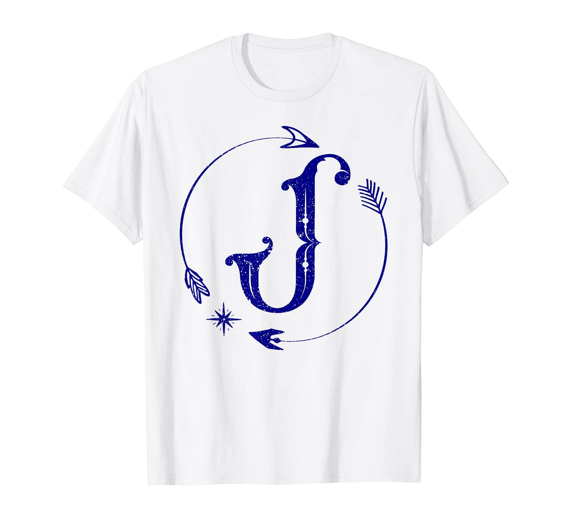 Initial J Monogram Boho Name Letter T-Shirt - Aesthetic Graphic for Adults - T-Shirt, Sweatshirt, Hoodie