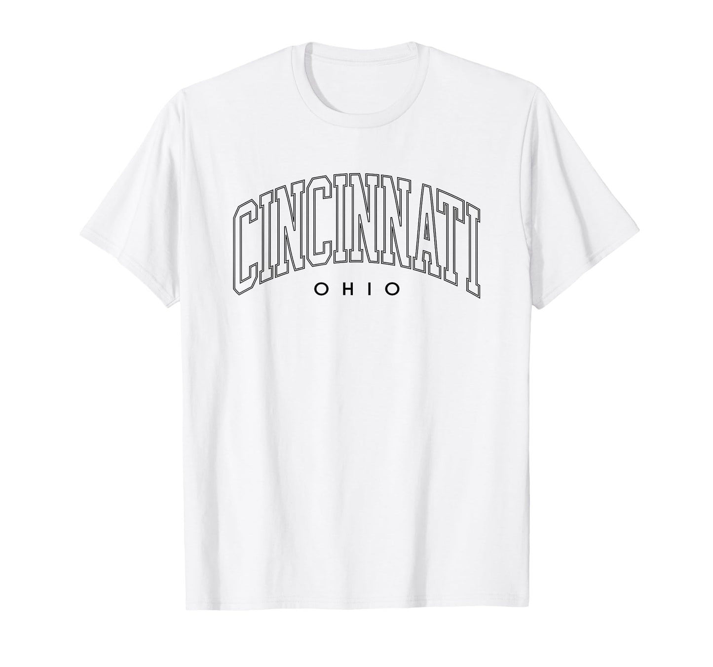 Cincinnati Ohio Preppy Throwback T-Shirt - Fun Novelty Design for Adults - T-Shirt, Sweatshirt, Hoodie