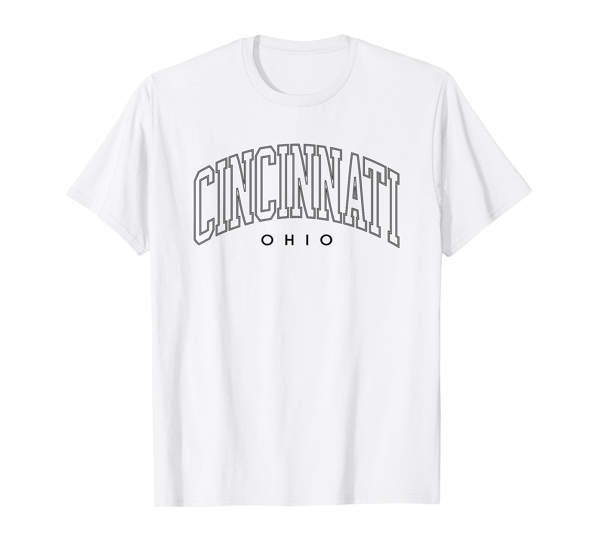 Cincinnati Ohio Preppy Throwback T-Shirt - Fun Novelty Design for Adults - T-Shirt, Sweatshirt, Hoodie