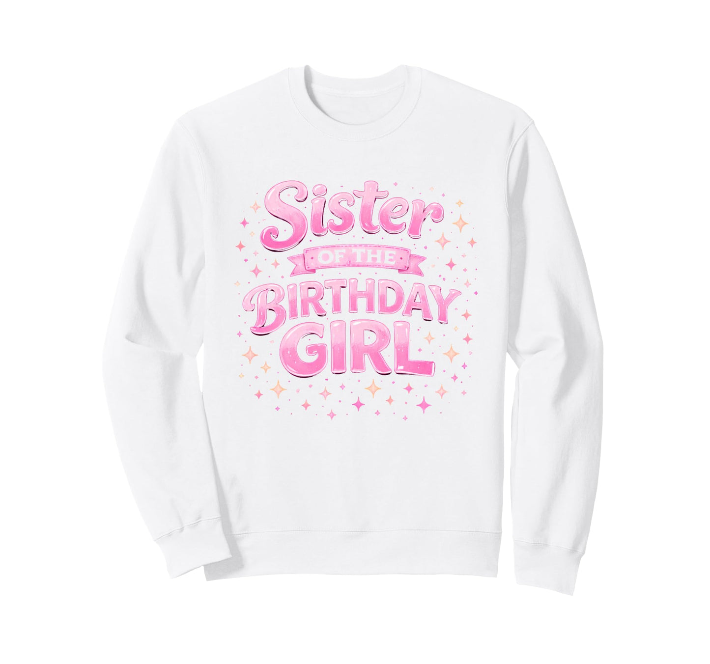 Sister Birthday Groovy Rainbow Sweatshirt - Custom Art Print for Adults - T-Shirt, Sweatshirt, Hoodie