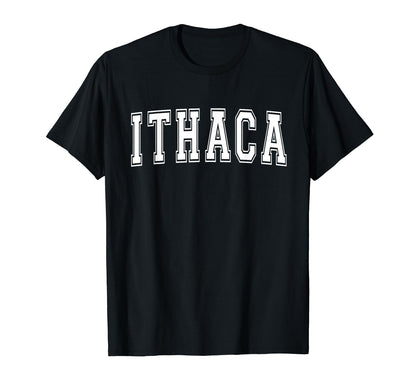 Ithaca Ny New York Usa Sports Varsity T-Shirt - Novelty Apparel Unisex - T-Shirt, Sweatshirt, Hoodie