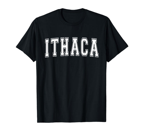 Ithaca Ny New York Usa Sports Varsity T-Shirt - Novelty Apparel Unisex - T-Shirt, Sweatshirt, Hoodie