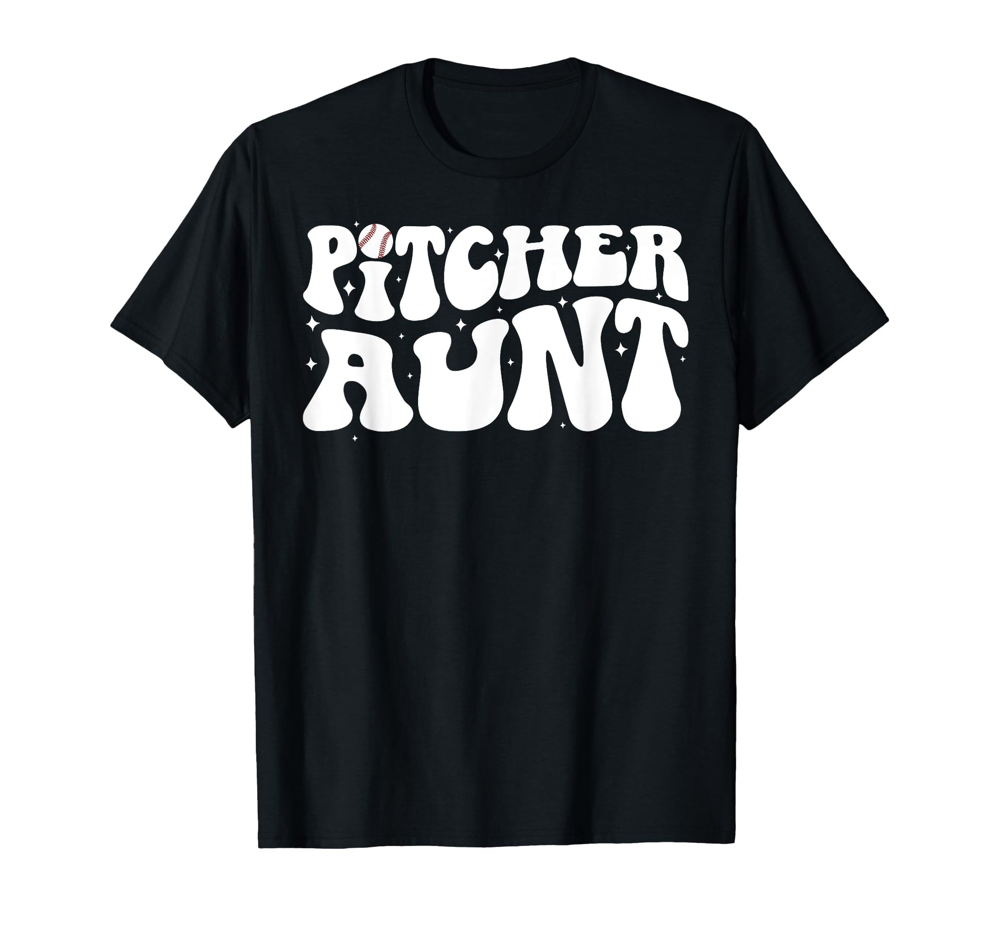 Baseball Pitcher Aunt Groovy Baseball T-Shirt - Novelty Apparel Unisex - T-Shirt, Sweatshirt, Hoodie