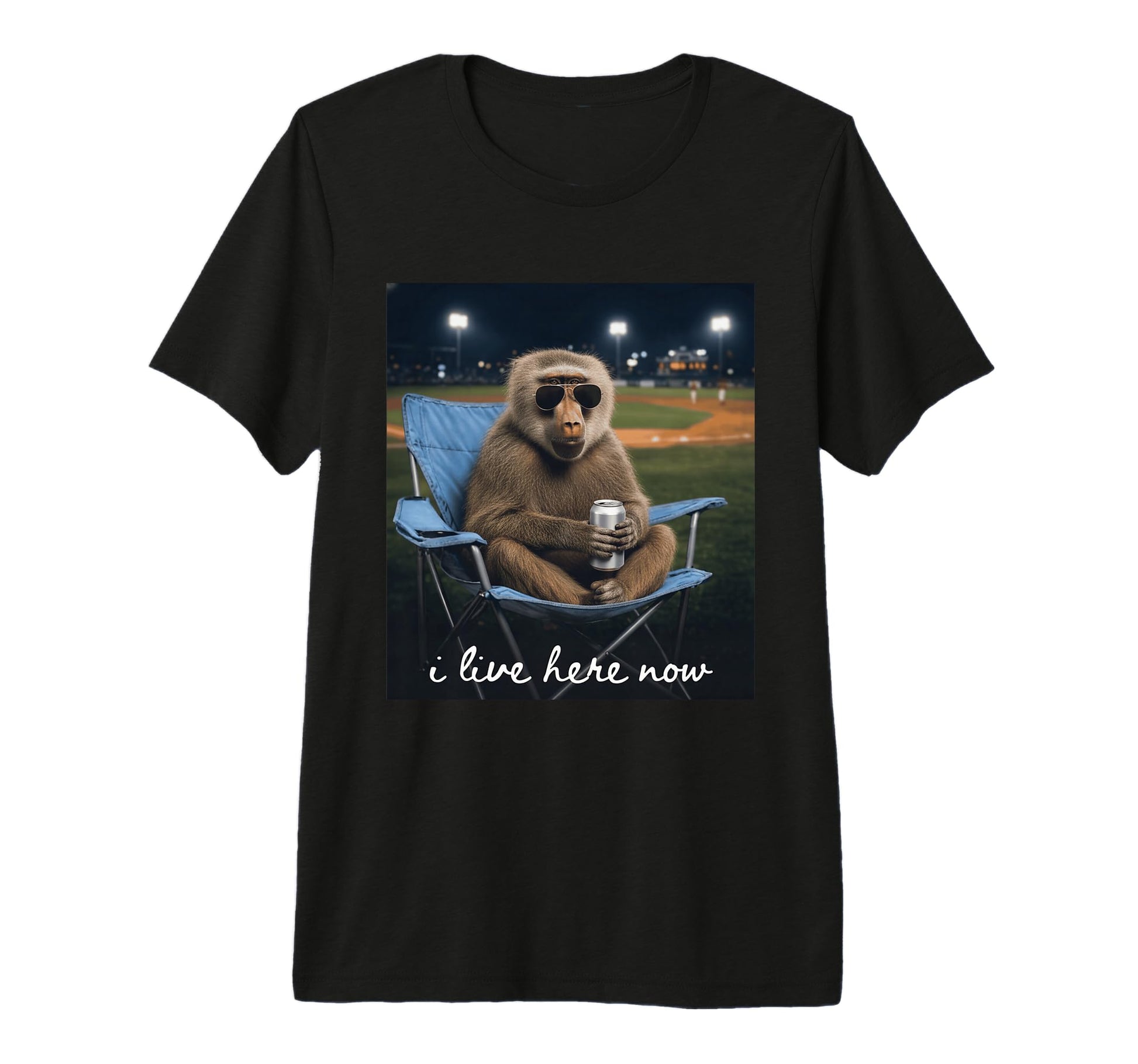 Funny Baboon Baseball Mom I Live T-Shirt - Fun Novelty Design Men Women - T-Shirt, Sweatshirt, Hoodie
