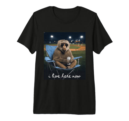 Funny Baboon Baseball Mom I Live T-Shirt - Fun Novelty Design Men Women - T-Shirt, Sweatshirt, Hoodie