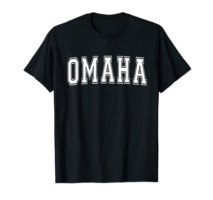 Omaha Ne Nebraska Usa Sports Varsity T-Shirt - Trendy Graphic for Adults - T-Shirt, Sweatshirt, Hoodie