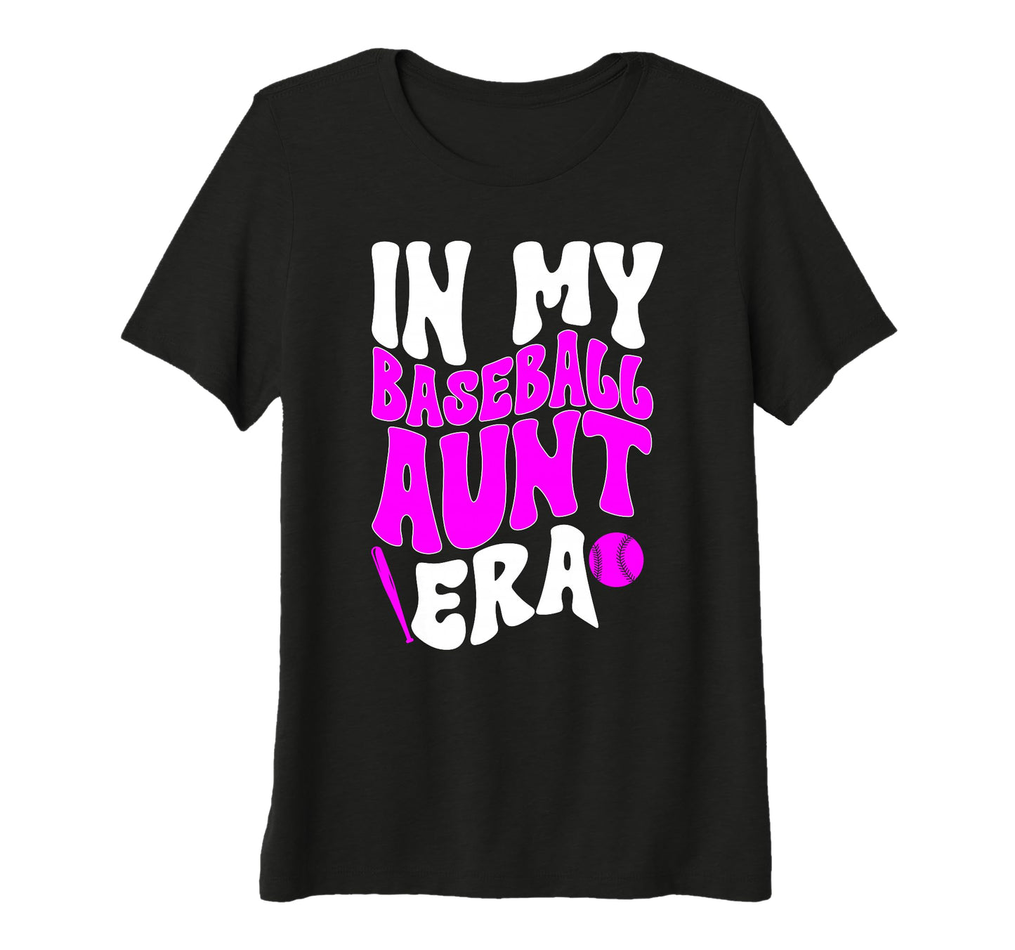 Womens Baseball My Baseball Aunt Era T-Shirt - Minimalist Print Men Women - T-Shirt, Sweatshirt, Hoodie
