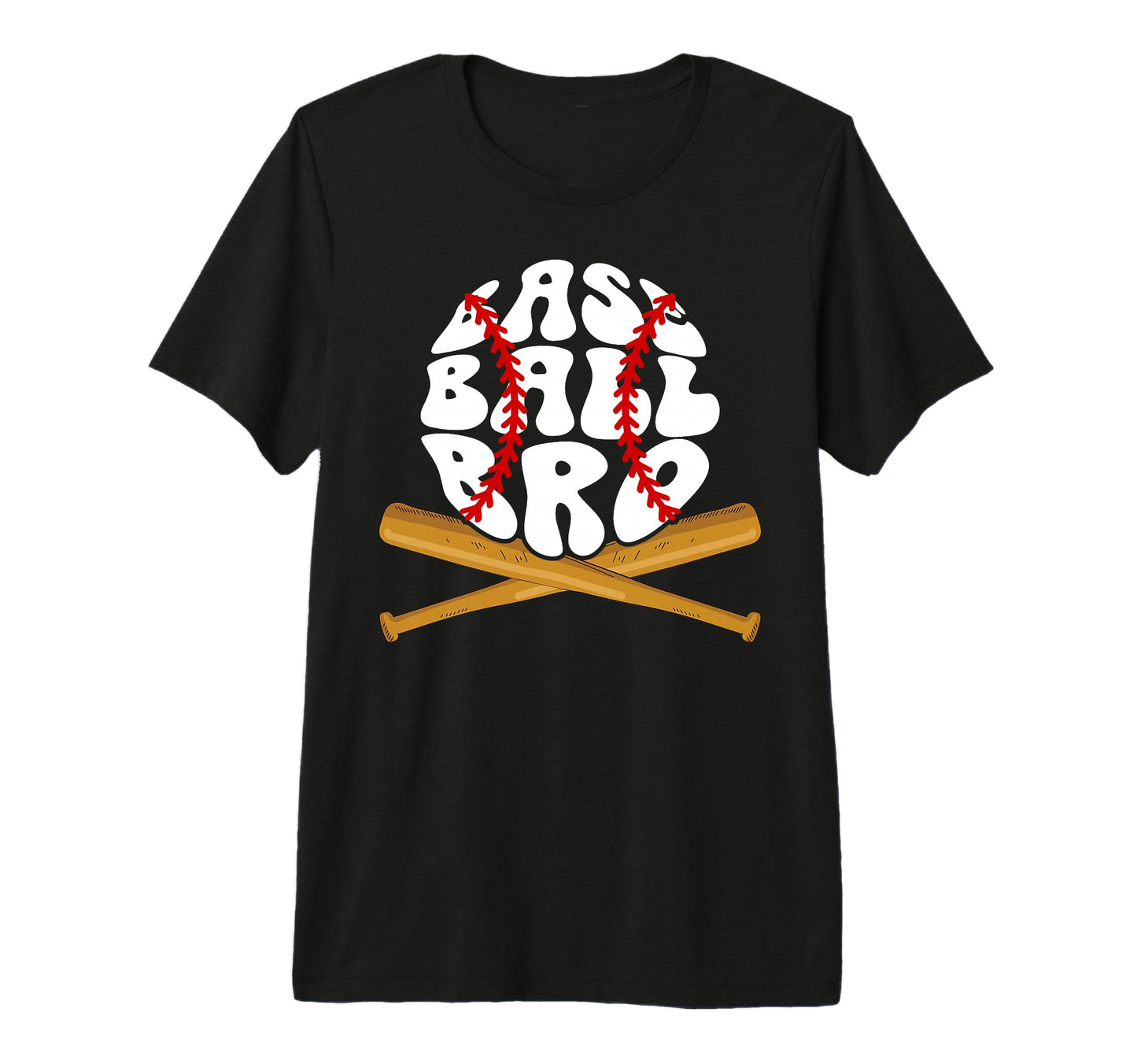 Baseball Bro Groovy Baseball Brother T-Shirt - Graphic Print Unisex - T-Shirt, Sweatshirt, Hoodie