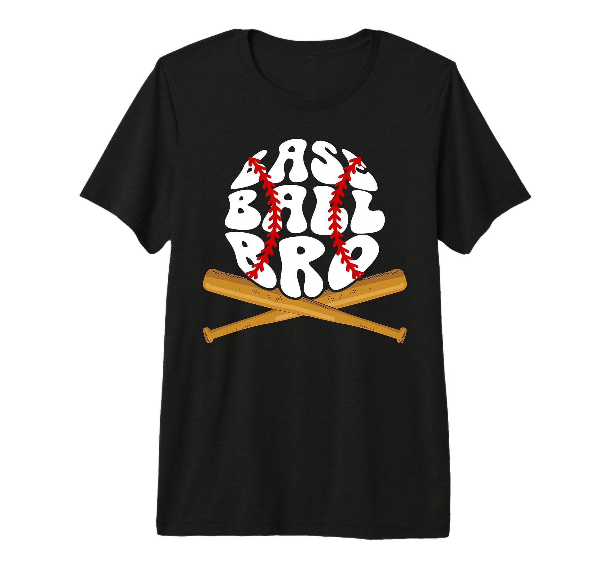 Baseball Bro Groovy Baseball Brother T-Shirt - Graphic Print Unisex - T-Shirt, Sweatshirt, Hoodie