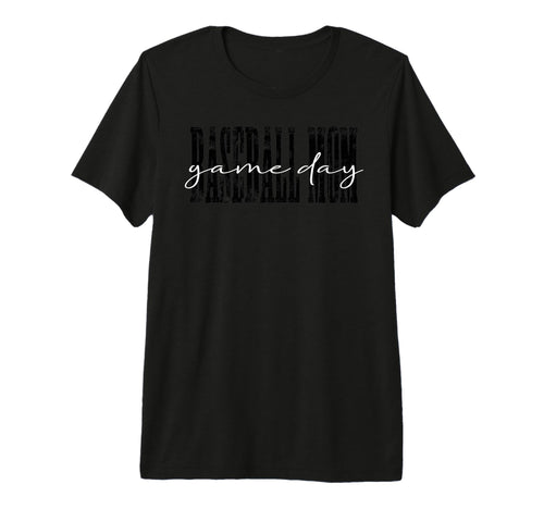 Baseball Mom Game Day Distressed Sports T-Shirt - Streetwear Style Unisex - T-Shirt, Sweatshirt, Hoodie