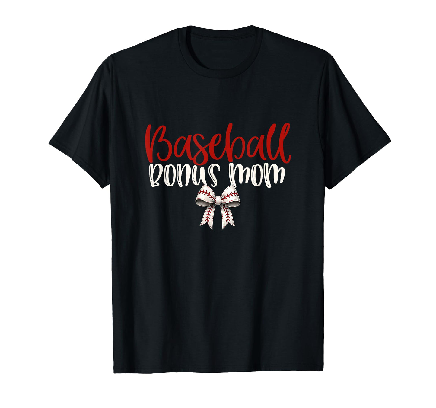 Baseball Bonus Mom Coquette Bow Game T-Shirt - Minimalist Print Men Women - T-Shirt, Sweatshirt, Hoodie