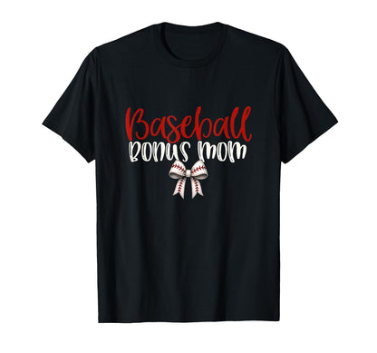 Baseball Bonus Mom Coquette Bow Game T-Shirt - Minimalist Print Men Women - T-Shirt, Sweatshirt, Hoodie