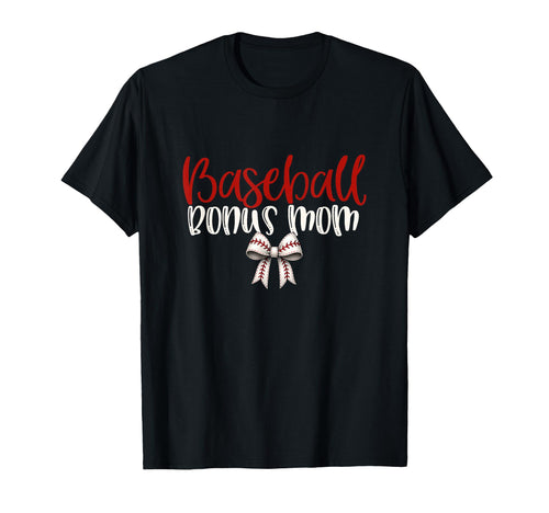 Baseball Bonus Mom Coquette Bow Game T-Shirt - Minimalist Print Men Women - T-Shirt, Sweatshirt, Hoodie
