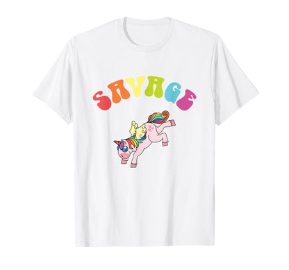 Savage Rainbow Unicorn Ironic T-Shirt - Trendy Graphic Men Women - T-Shirt, Sweatshirt, Hoodie