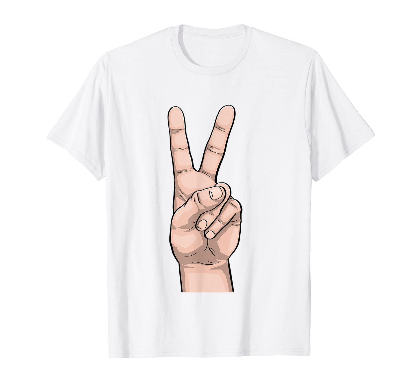 Peace Hand Sign Funny Sunset Peace T-Shirt - Aesthetic Graphic for Adults - T-Shirt, Sweatshirt, Hoodie