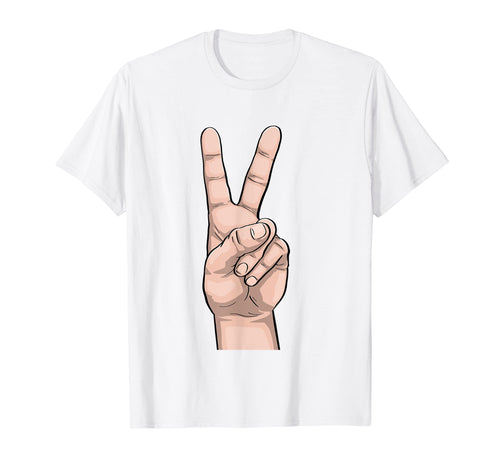 Peace Hand Sign Funny Sunset Peace T-Shirt - Aesthetic Graphic for Adults - T-Shirt, Sweatshirt, Hoodie