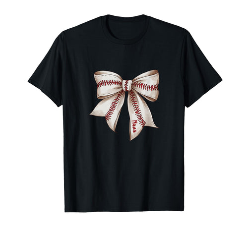 Baseball Nana Bow Grandma T-Shirt - Novelty Apparel for Adults - T-Shirt, Sweatshirt, Hoodie