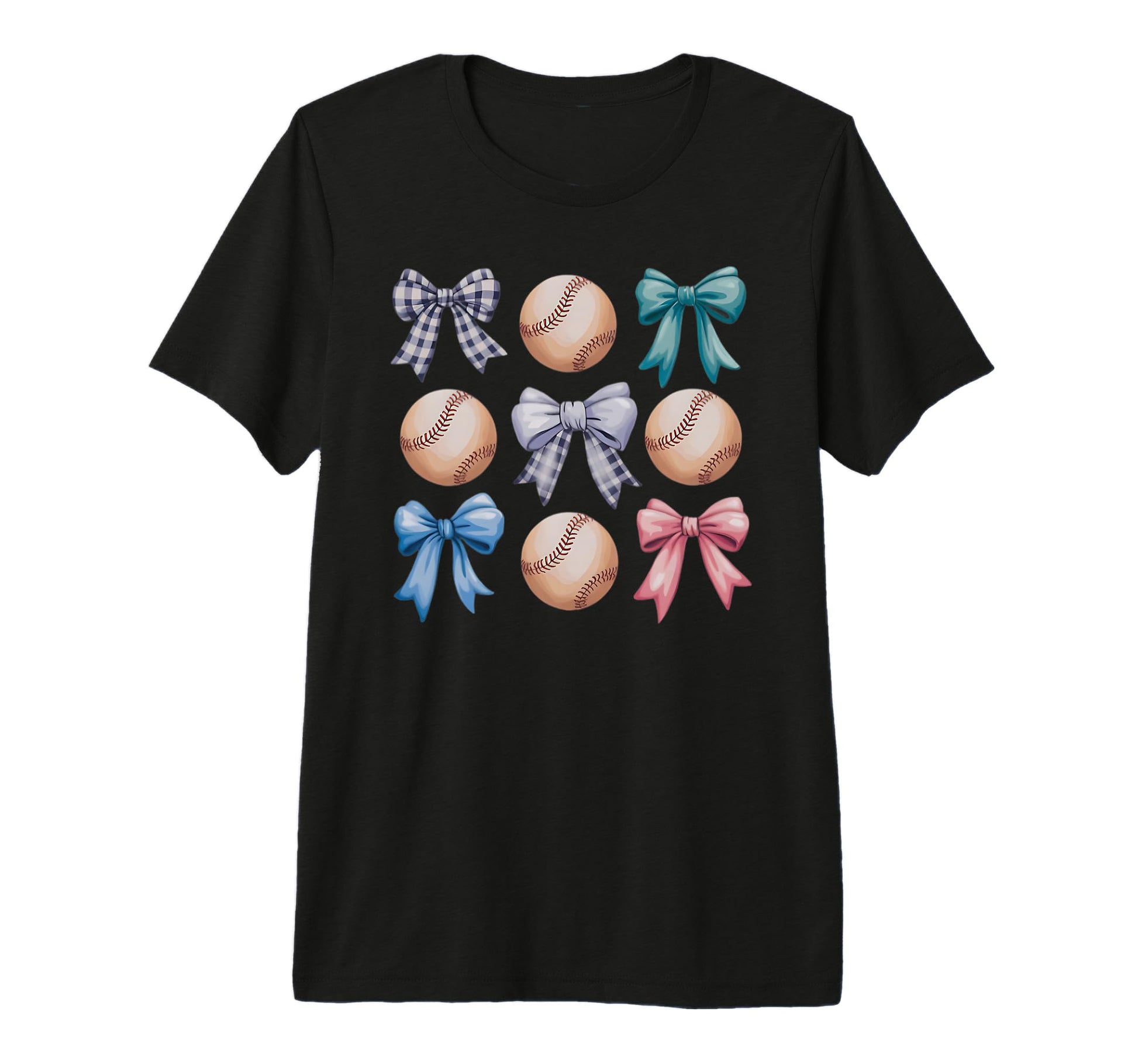 Baseball Coquette Bow Mom Sister Tri T-Shirt - Trendy Graphic Men Women - T-Shirt, Sweatshirt, Hoodie