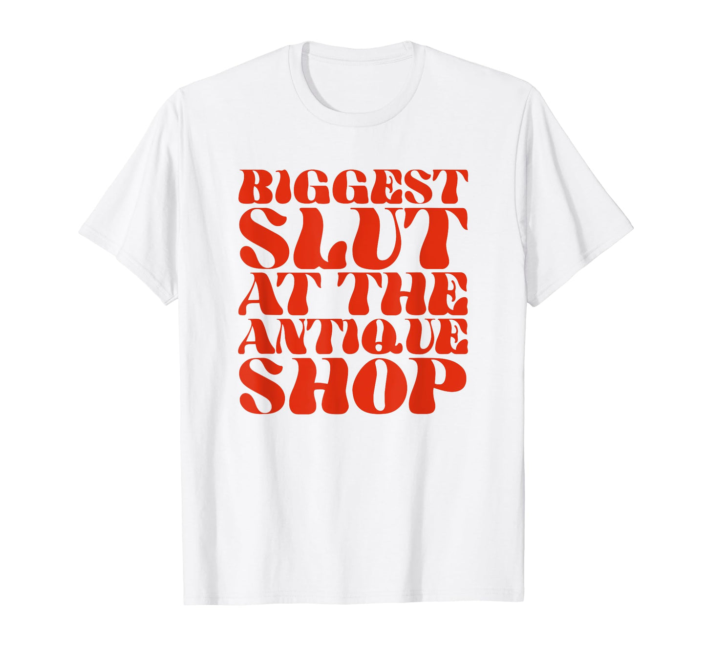 Biggest Slut Antique Shop Funny Y2K T-Shirt - Minimalist Print for Adults - T-Shirt, Sweatshirt, Hoodie