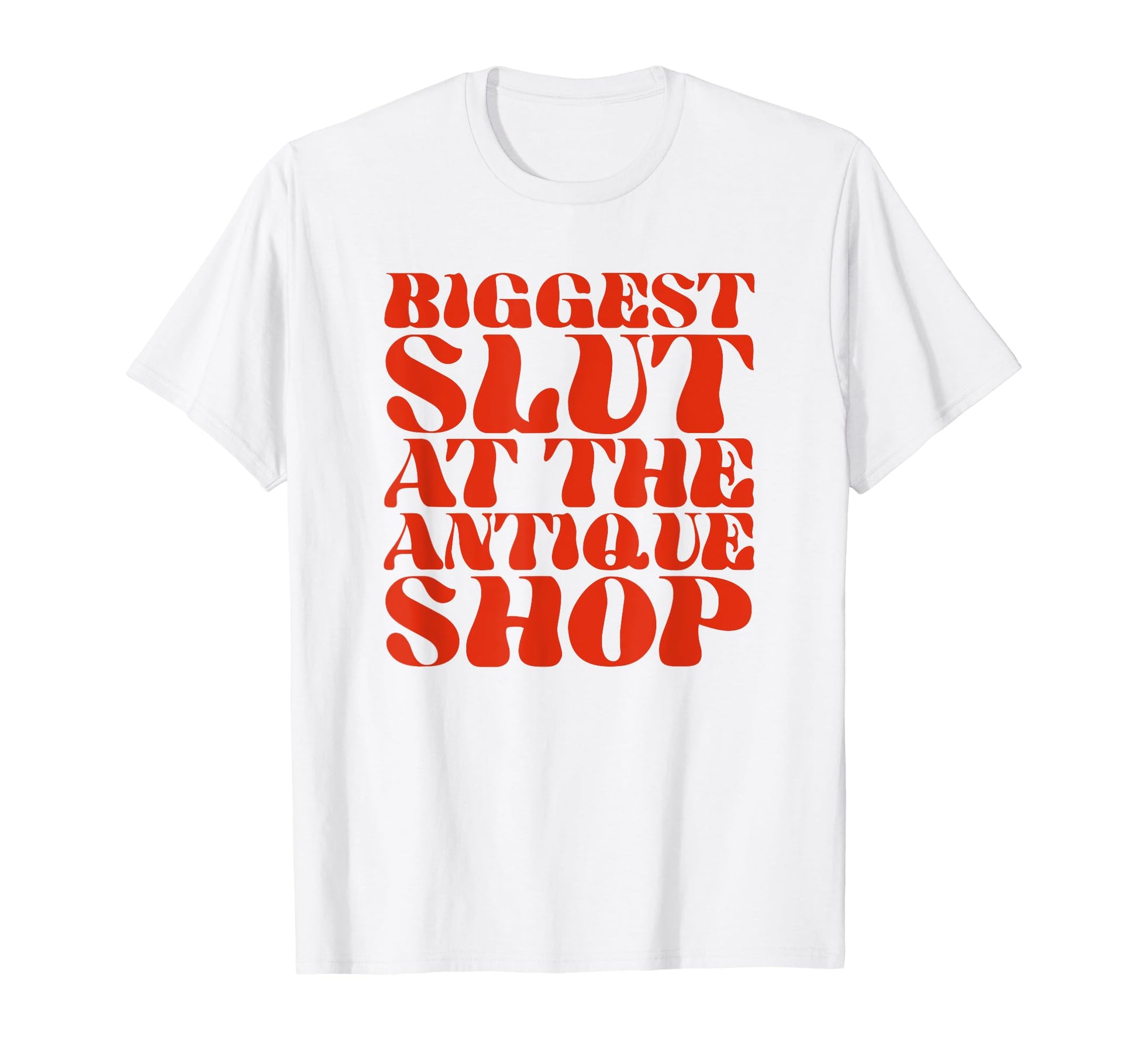 Biggest Slut Antique Shop Funny Y2K T-Shirt - Minimalist Print for Adults - T-Shirt, Sweatshirt, Hoodie